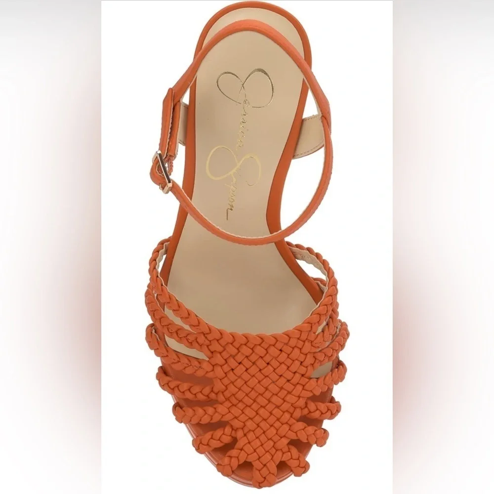 NEW Jessica Simpson Inaia Platform Sandals, Orange, Gold & Black Available, 9.5
